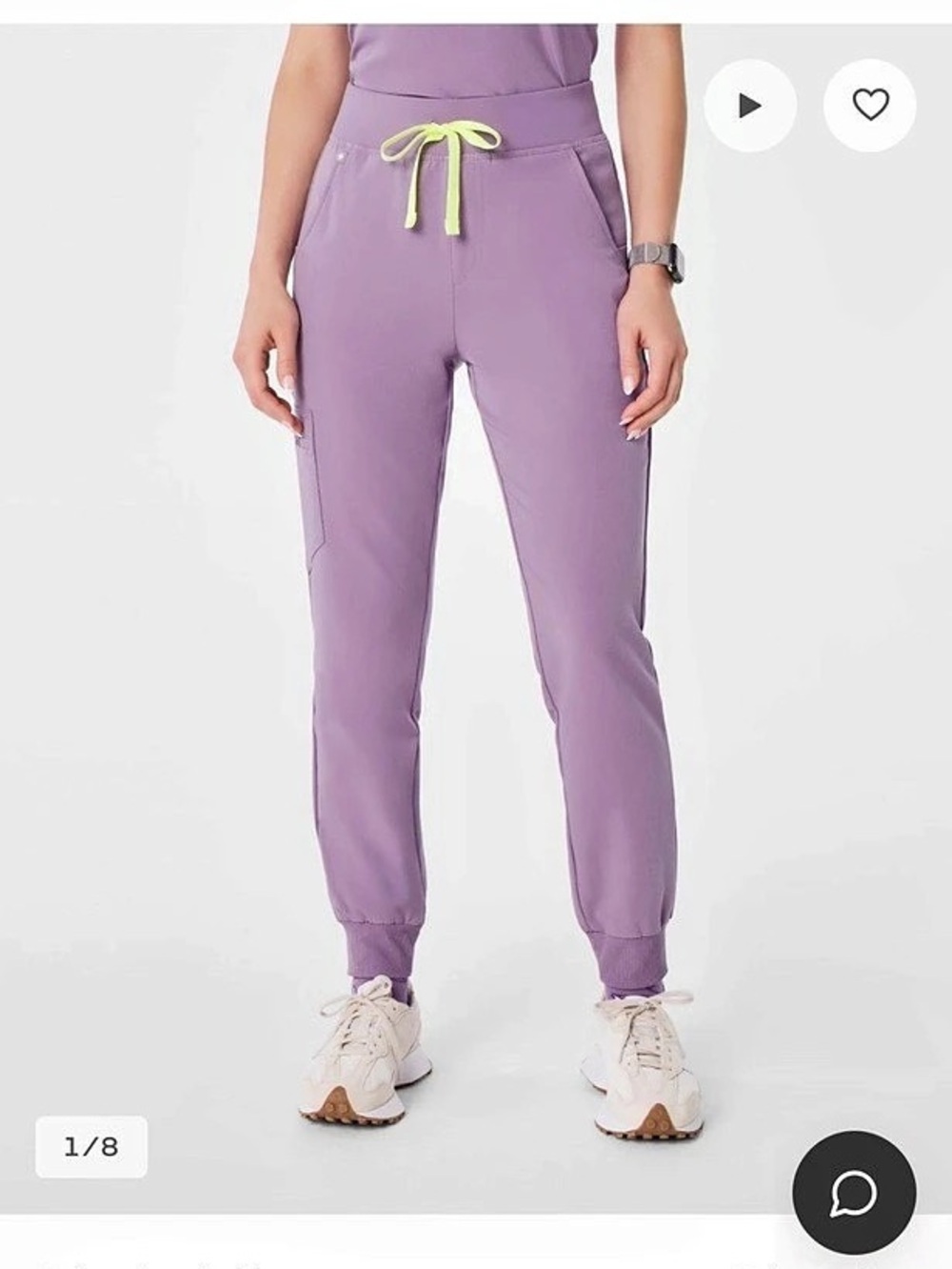 FIGS XLP Zamora High-Rise Jogger Scrub Pant in Purple Haze